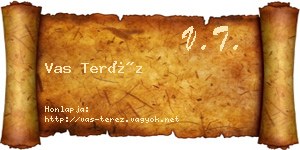 Vas Teréz névjegykártya